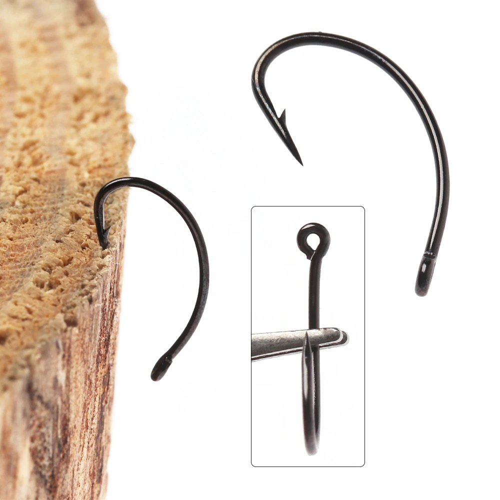 Wifreo Anzuelos Curvos para Mosca Ninja Caddis – Larvas y Camarón - imagen 4
