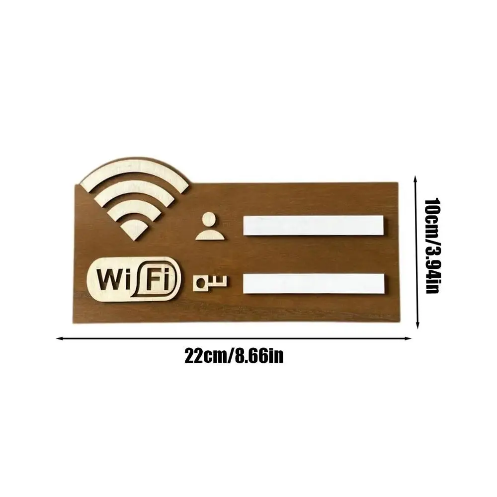 Letrero de contraseña WiFi de madera para pared reutilizable con escritura a mano - imagen 5