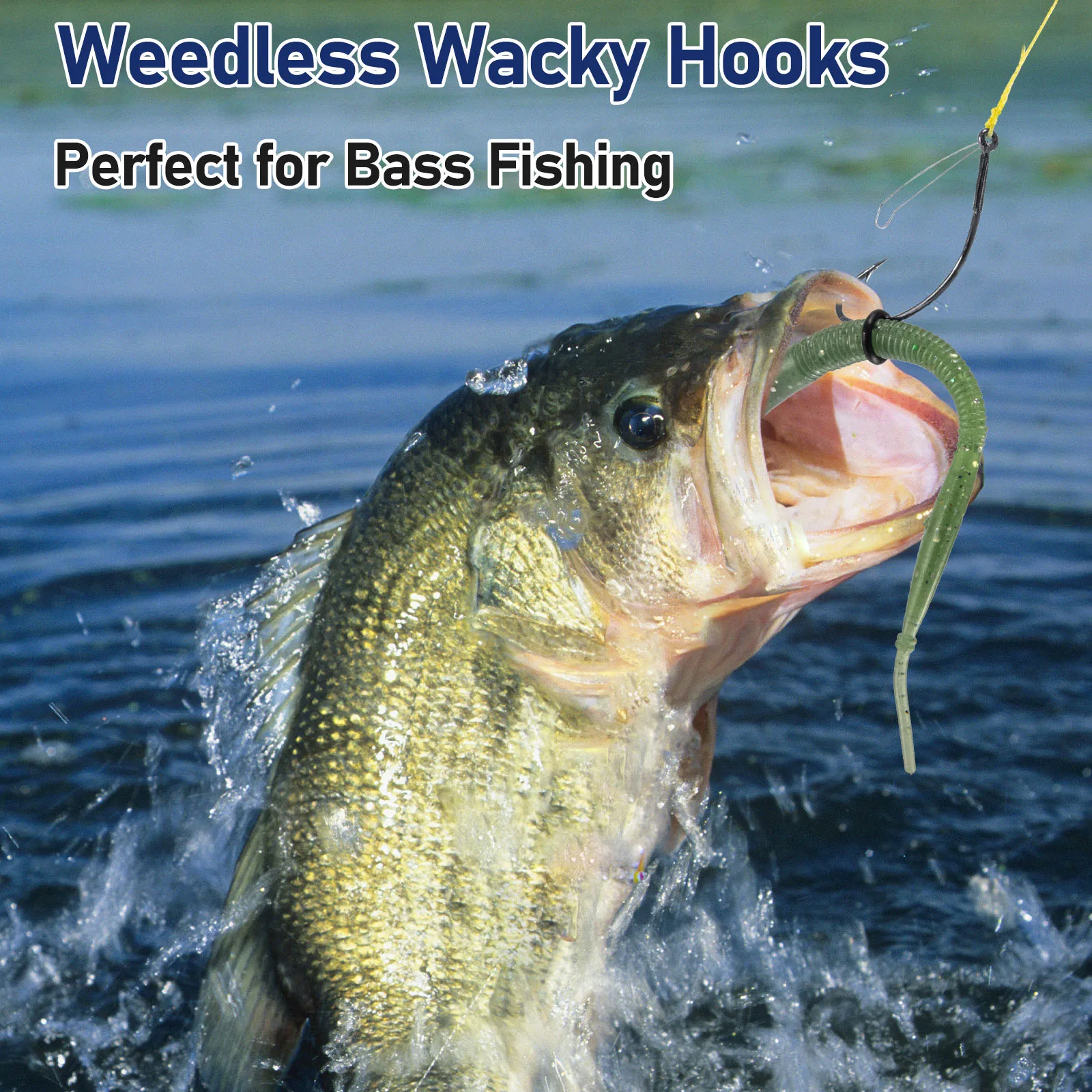 Uso del gancho wacky en lago con vegetación