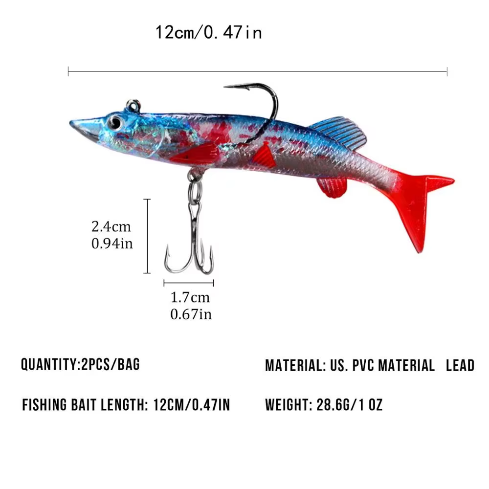 Señuelo T-Rad Rígido 120 mm – Cola en T para Lubina y Lucio - imagen 3