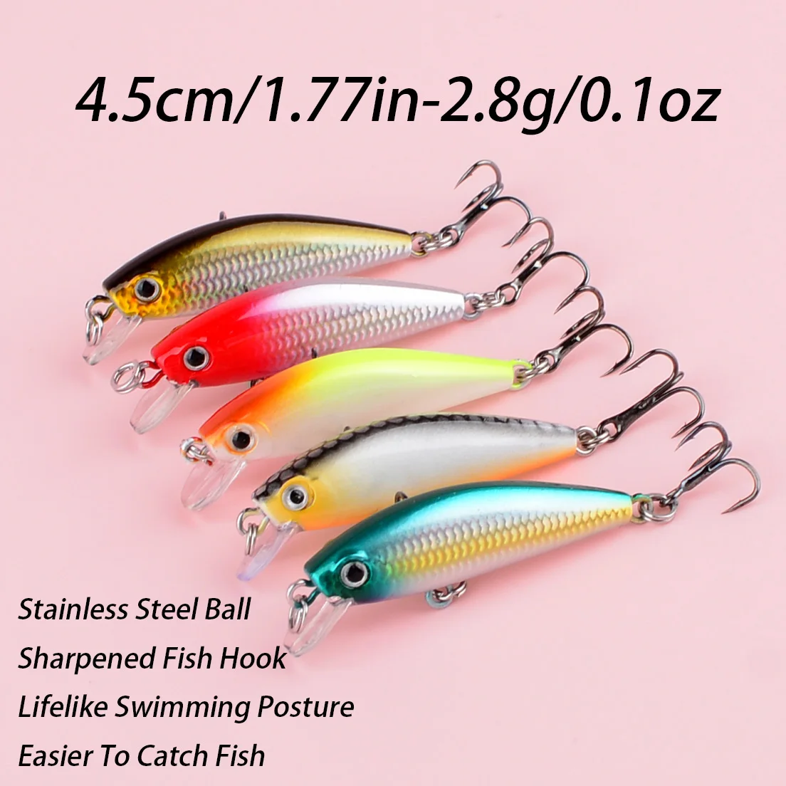 Señuelo Minnow hundimiento tipo Wobbler para lucio y lubina - imagen 3