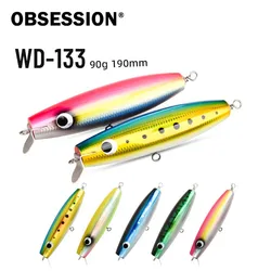 OBSESSION WD133 Popper de madera flotante y hundimiento agua salada