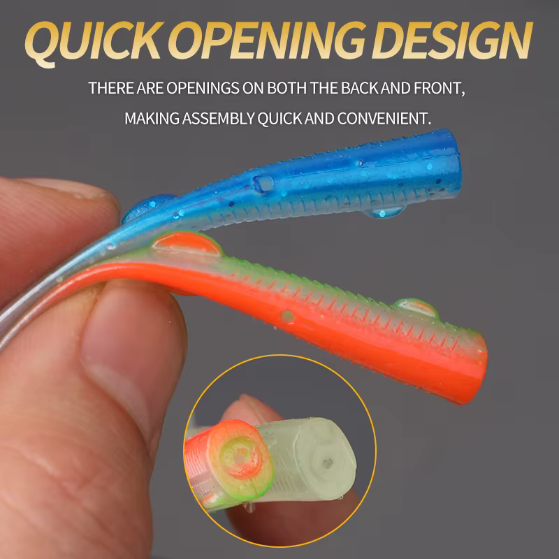 Set Señuelo Artificial PVC con Gusanos Suaves para Pesca Oceánica - imagen 3