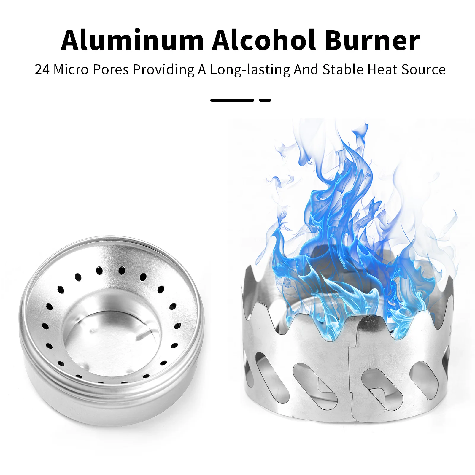 Estufa de alcohol portátil para mochileros – Mini quemador de aluminio - imagen 4