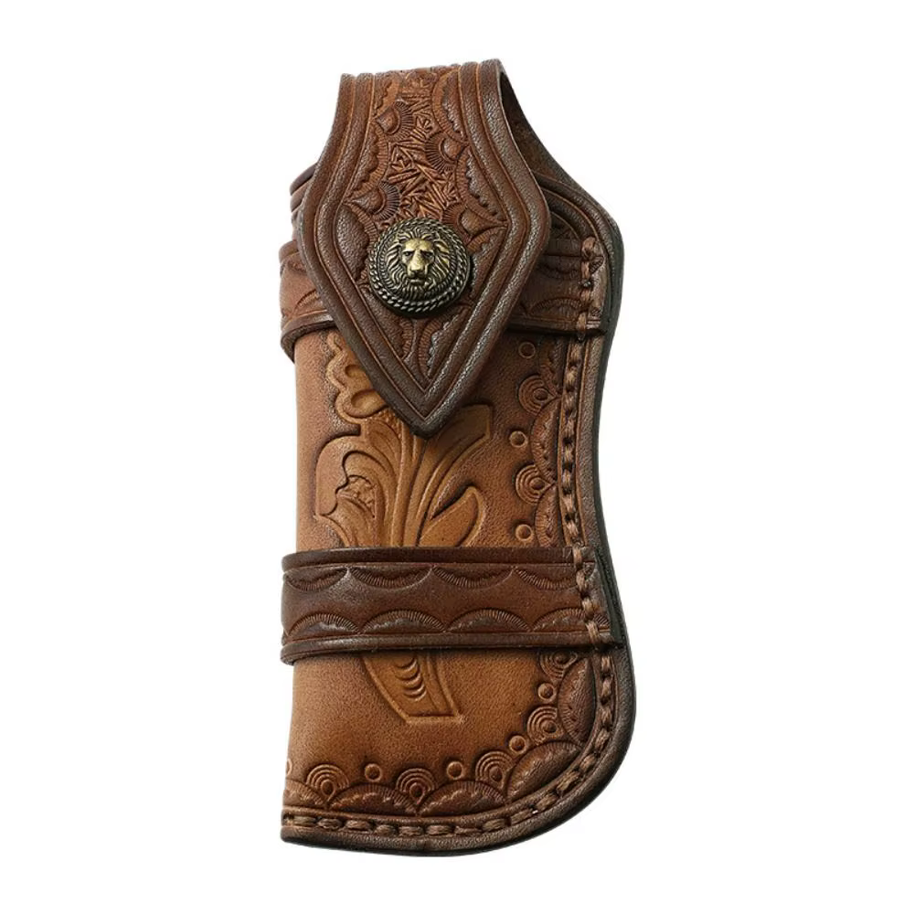 Fundas de Cuero para Navaja – Dos Capas con Presilla de Cinturón y Bolsillo Linterna