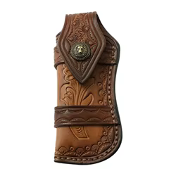 Fundas de Cuero para Navaja – Dos Capas con Presilla de Cinturón y Bolsillo Linterna