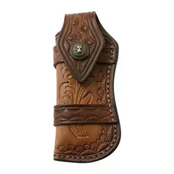 Fundas de Cuero para Navaja – Dos Capas con Presilla de Cinturón y Bolsillo Linterna