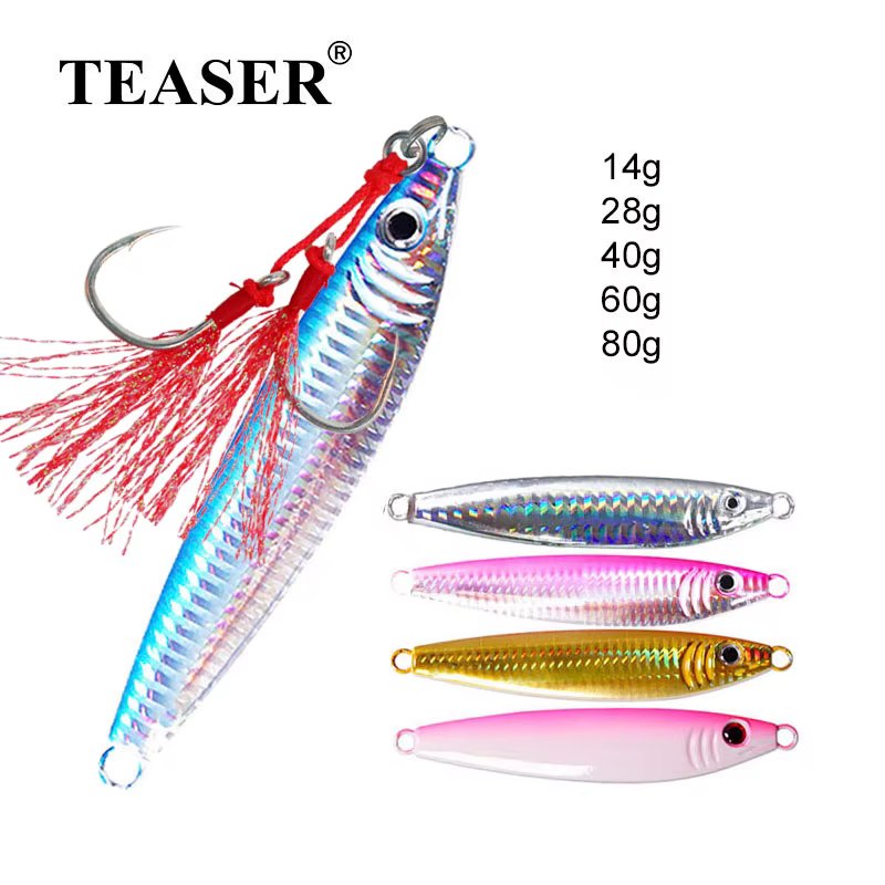 TEASER-J2 Cucharas jigging metálicas micro para pesca en agua salada - imagen 3