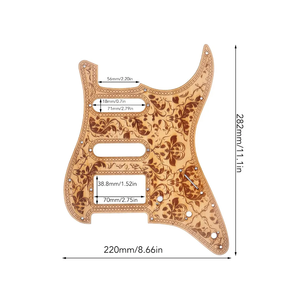 Protector de guitarra eléctrica de madera premium para ST - imagen 4