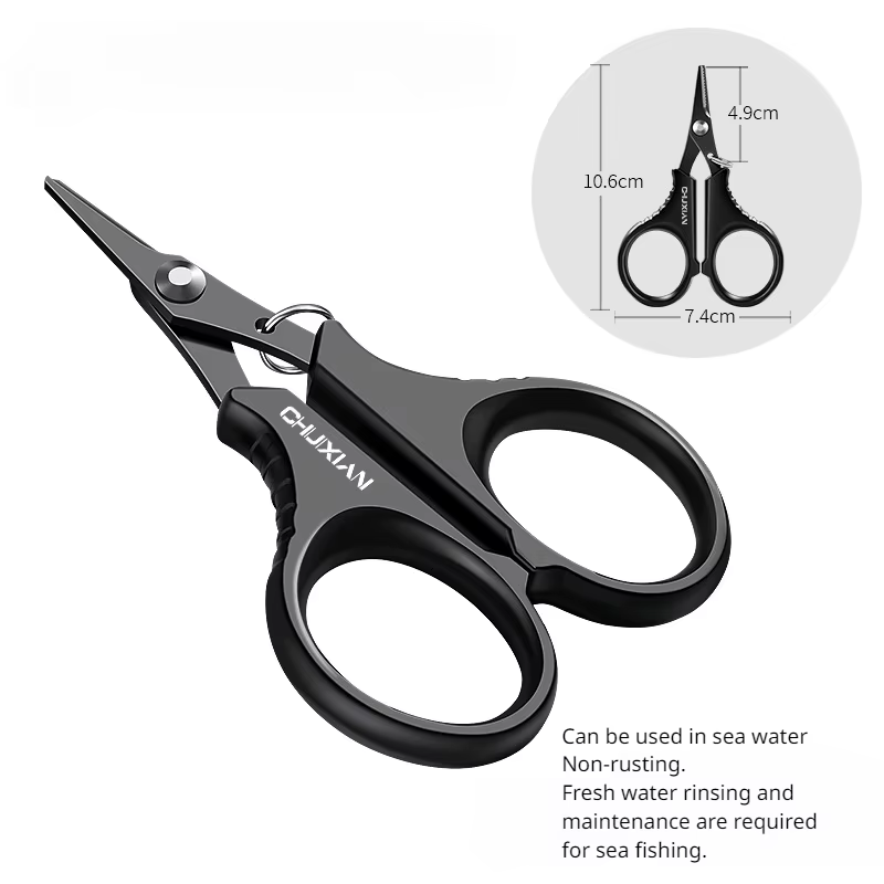 Tijeras de pesca titanio Mini multifuncionales – Atador línea PE - imagen 5