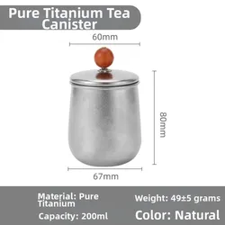 Taza de titanio para pesca de doble pared, portátil y ligera
