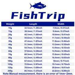 Plomos de pesca FishTrip Willow Leaf – Tipo hoja para agua dulce y salada