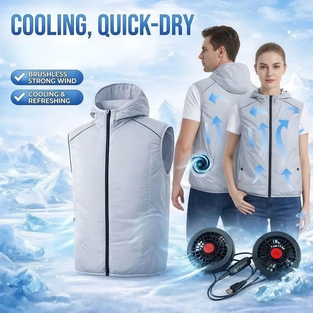 Gilet refrigerante eléctrico para pesca con ventilación regulable USB - imagen 2