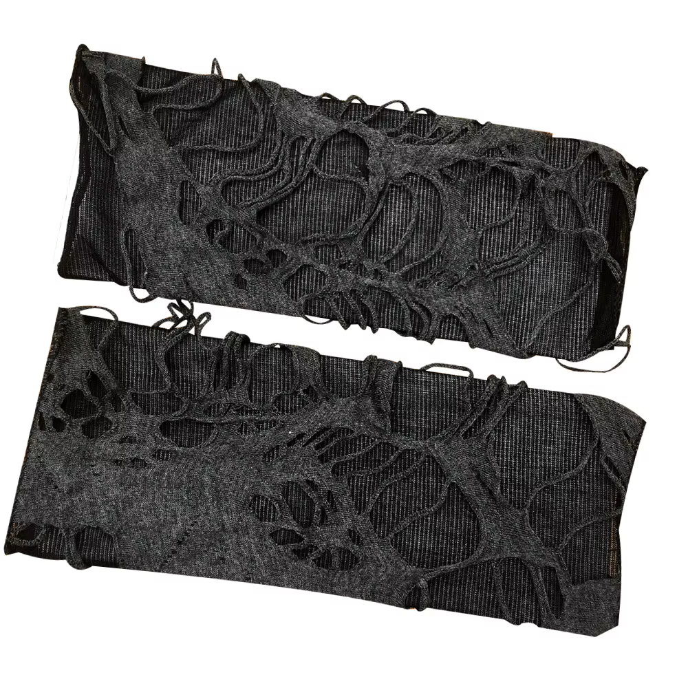 Guantes pesca sin dedos negros resistentes desgaste para spinning - imagen 3