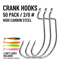 Anzuelos offset de acero carbono para lubina – Texas Rig salada