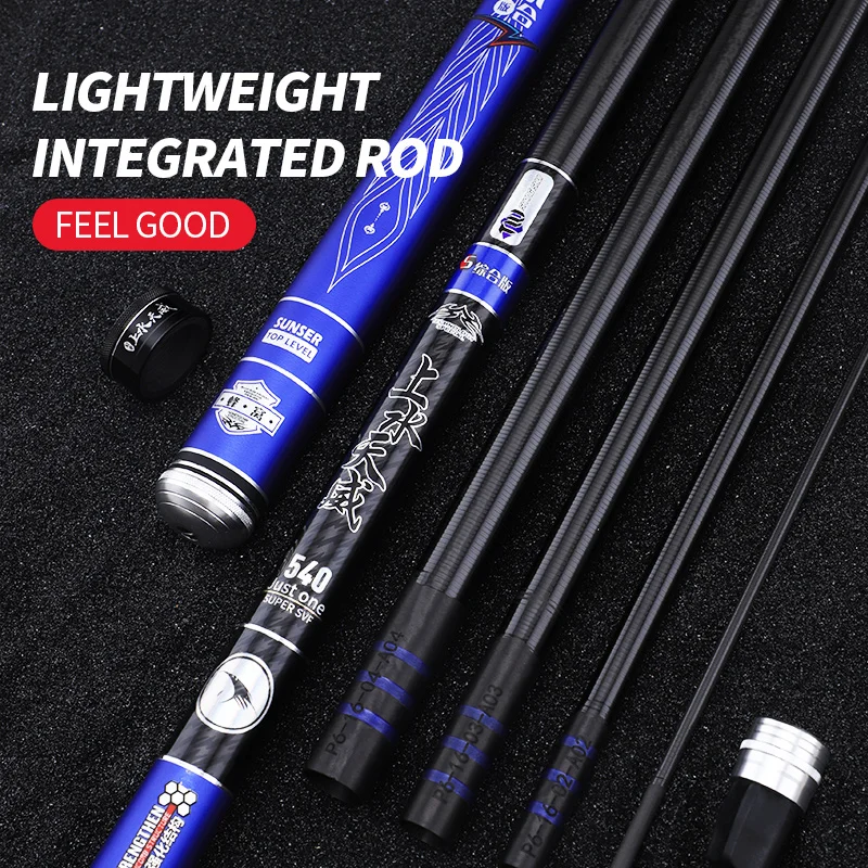 Caña de carbono ultraligera FISHINGFANS portátil para carpa agua dulce - imagen 2