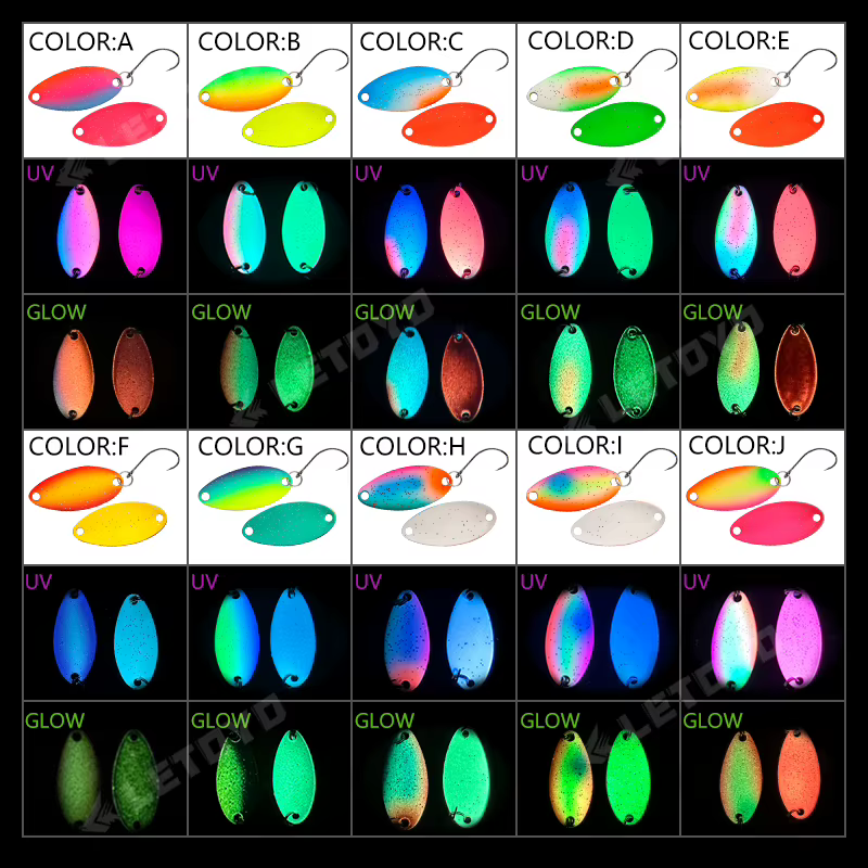 Spinner LETOYO UV doble paint 3,5g – Cuchara para trucha