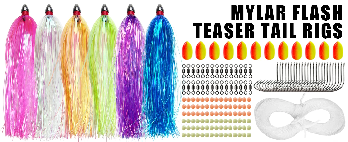 Kit de señuelos teaser y componentes en caja