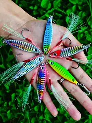 Proberos Señuelo Jigging hundimiento lento con ojos 3D y láser