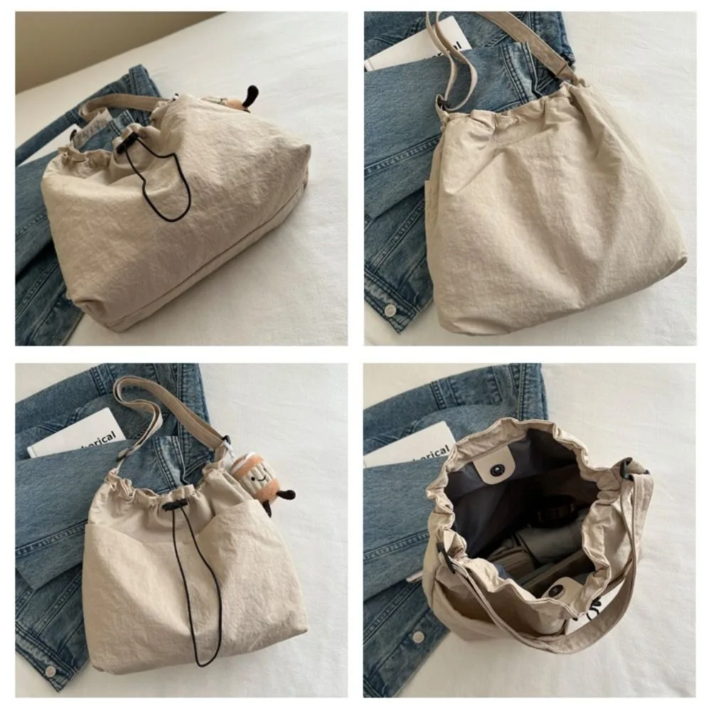 Bolso bandolera de nylon mujer moderno – gran capacidad color liso - imagen 4
