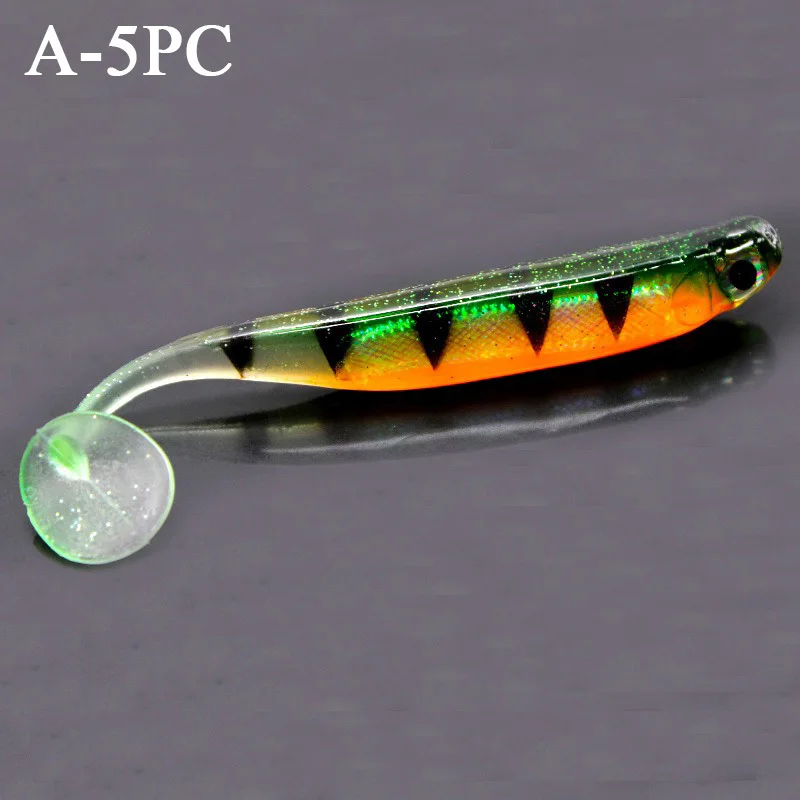 Wobbler Shiner Arcoíris con cola de silicona realista - imagen 4