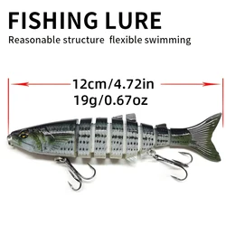 Señuelo Swimbait multiarticulado biónico de hundimiento lento