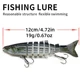 Señuelo Swimbait multiarticulado biónico de hundimiento lento