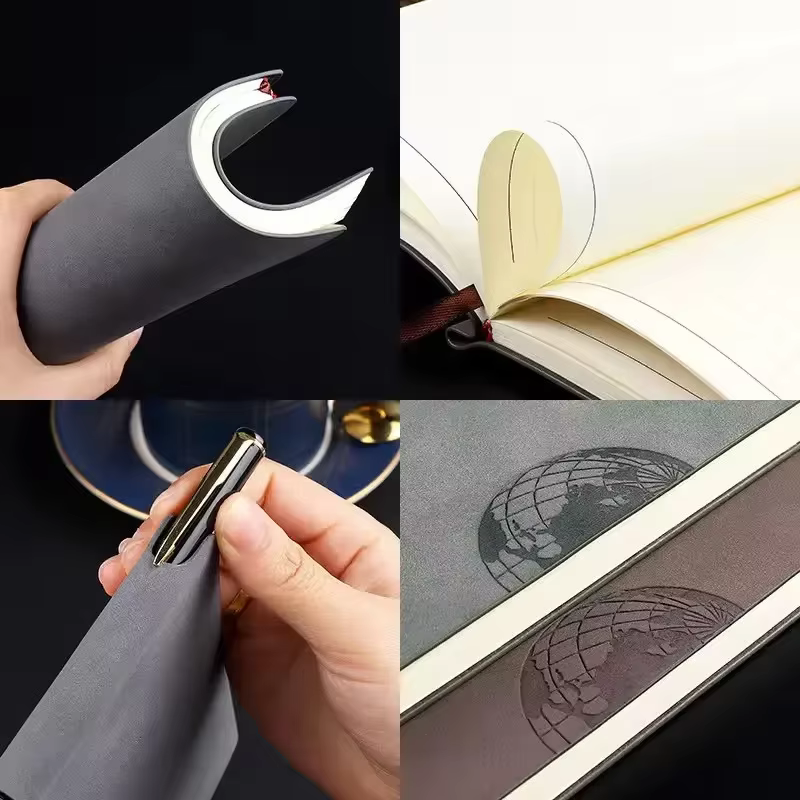 Cuaderno pesca A5 piel genuina - Libreta planificador - imagen 5