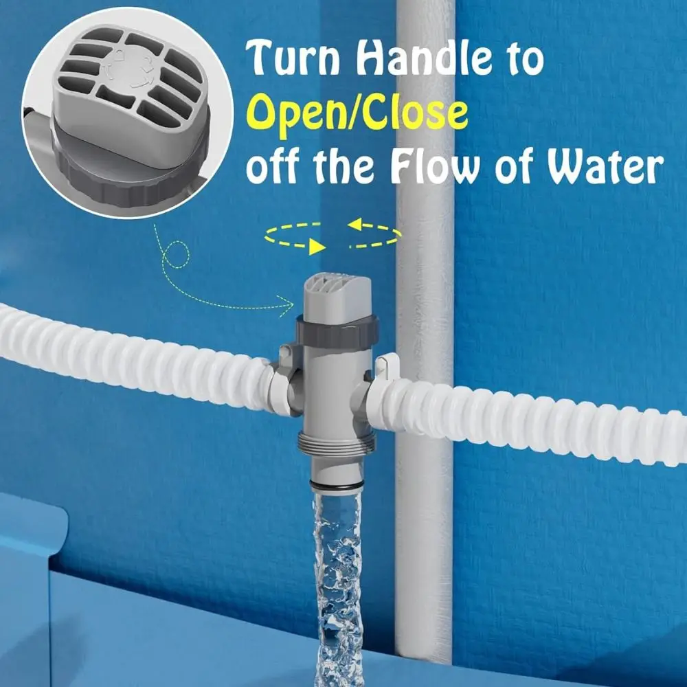 Válvula universal de plástico para filtro piscina, doble conexión - imagen 5