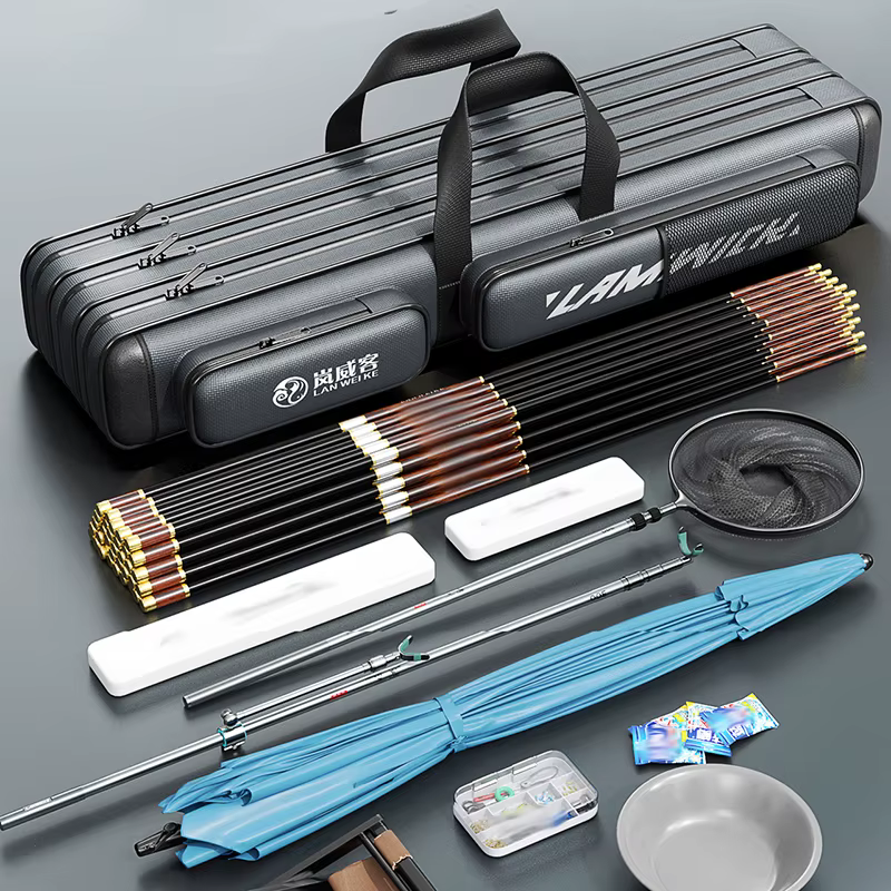 Bolsa portacañas extensible 80-130 cm con amplios compartimentos - imagen 3
