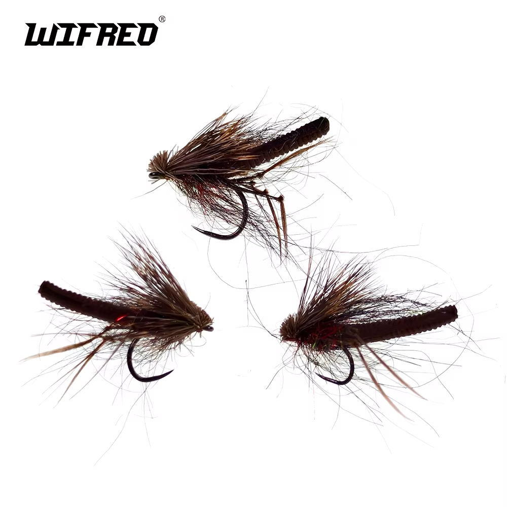 Wifreo Moscas Secas Caddis Sin Púas – Pelo de Alce y Espuma para Trucha - imagen 3