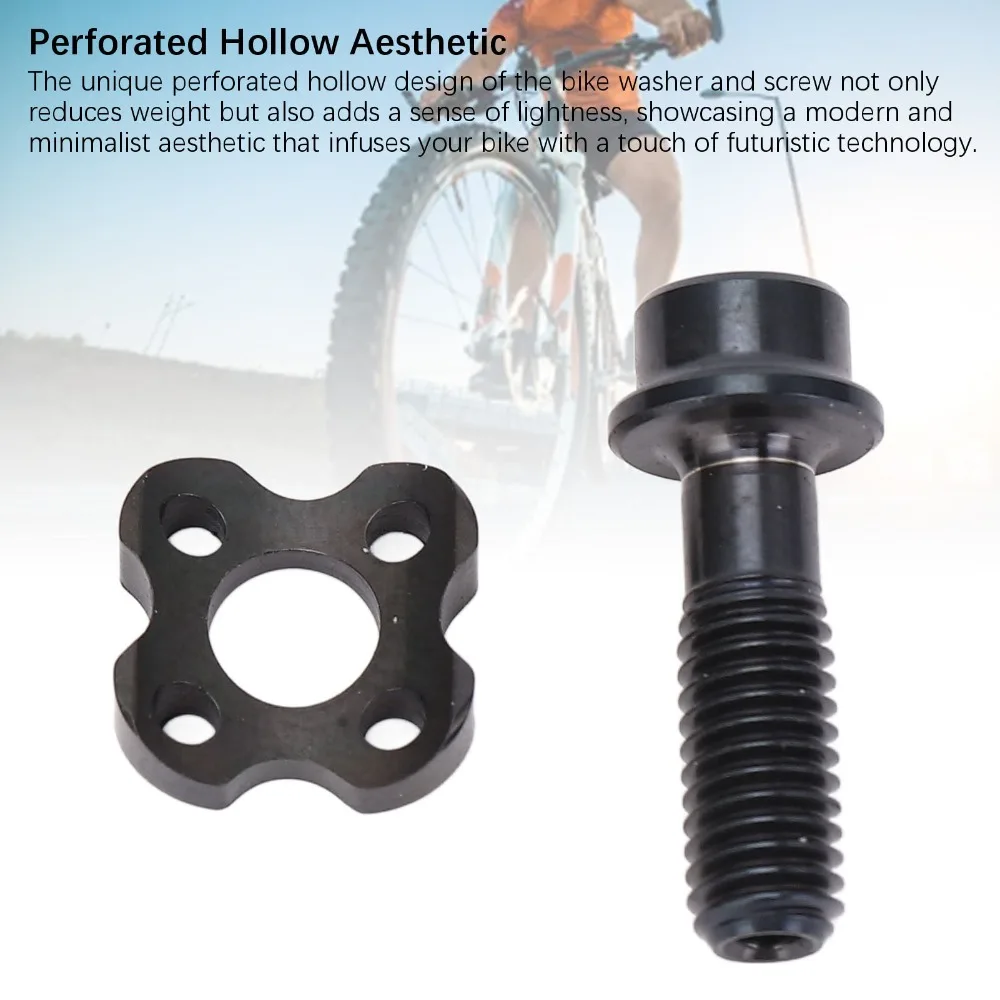 Juego de tornillos y arandelas para bicicleta con junta negra - imagen 2