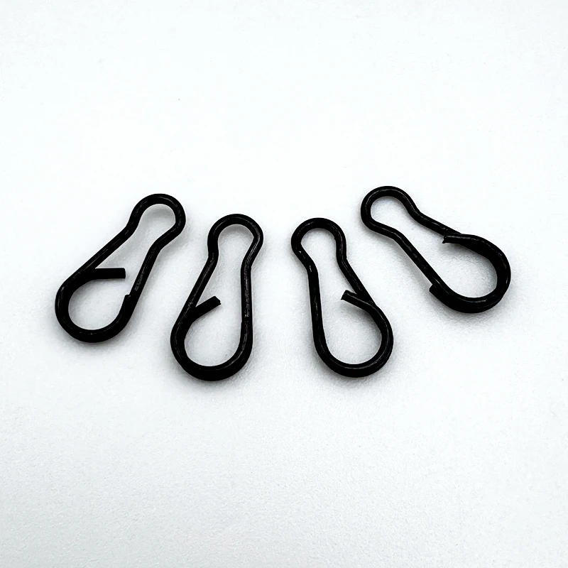 Conectores de anzuelo forma pera negro ShareShark – Acero inox