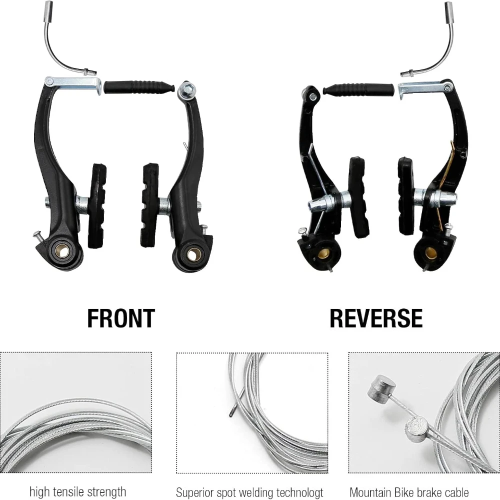 Frenos V aluminio para bici montaña, caliper delantero y trasero - imagen 5