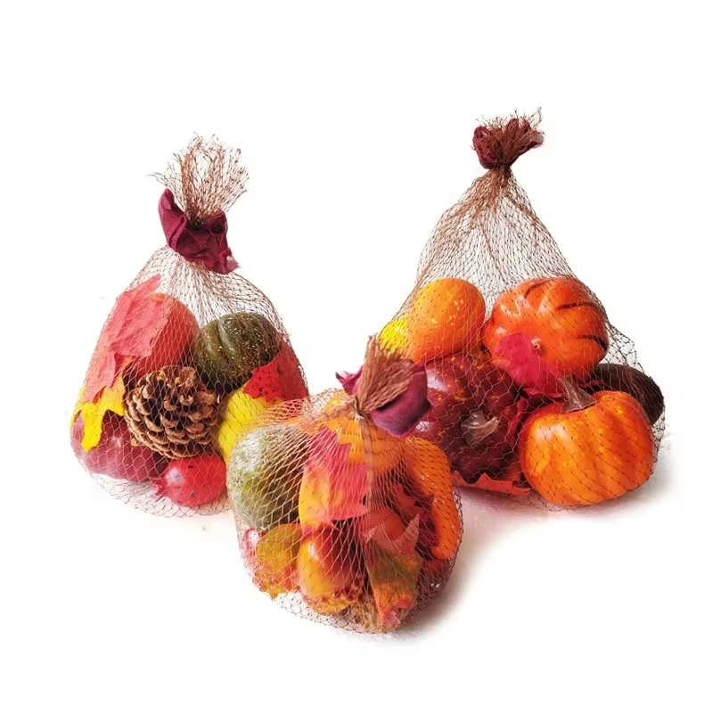 Adornos Frutas Artificiales para Decoración – Calabaza, Piña y Hojas - imagen 3