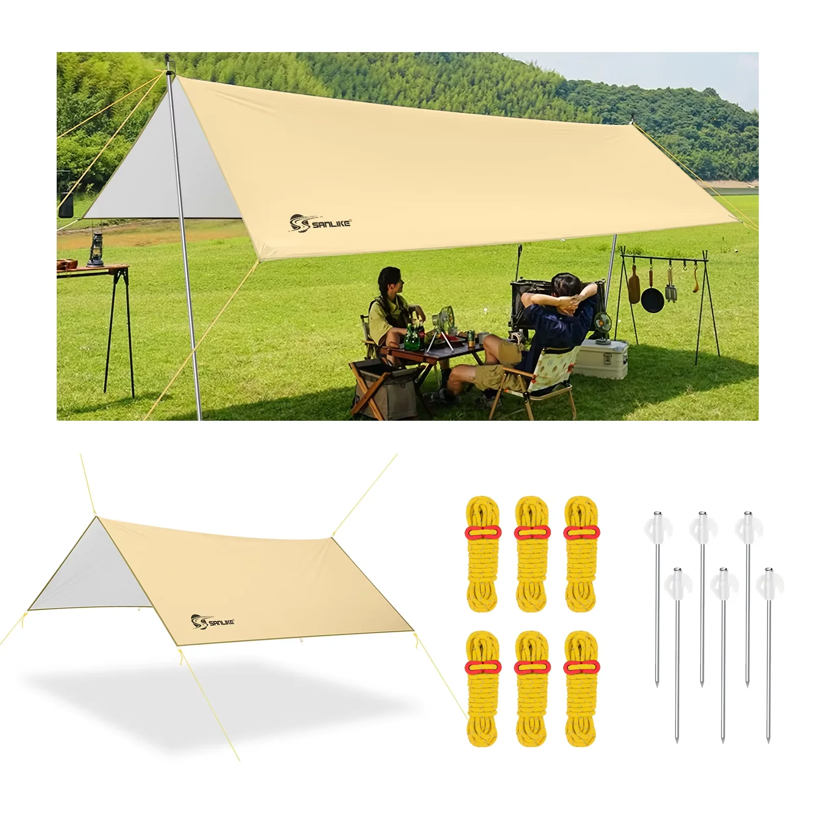 Shelter SANLIKE plegada lista para transportar