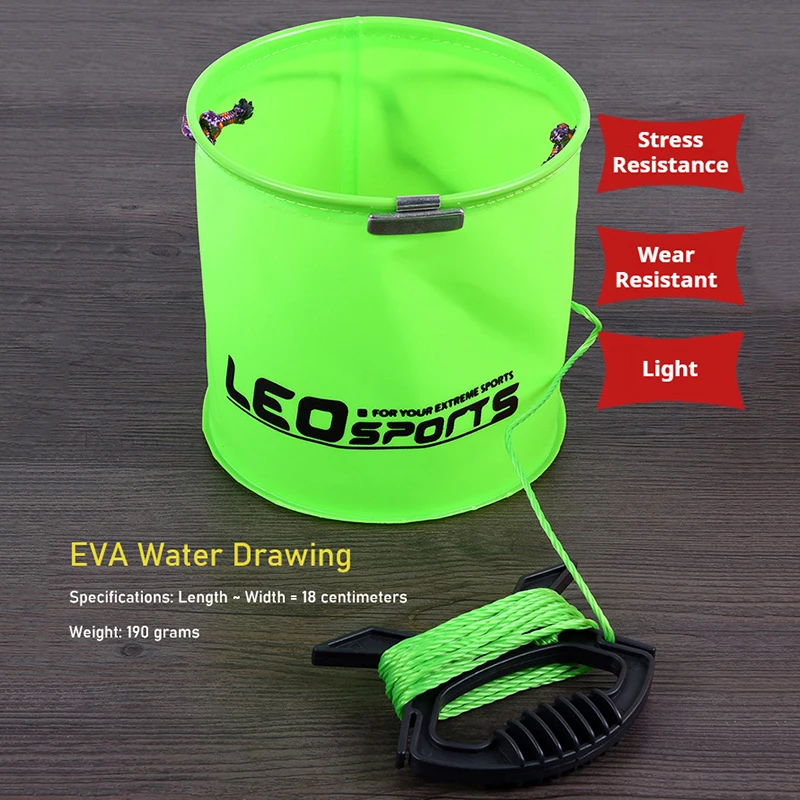 Cubo plegable impermeable para pesca de 17 cm para almacenamiento exterior - imagen 2