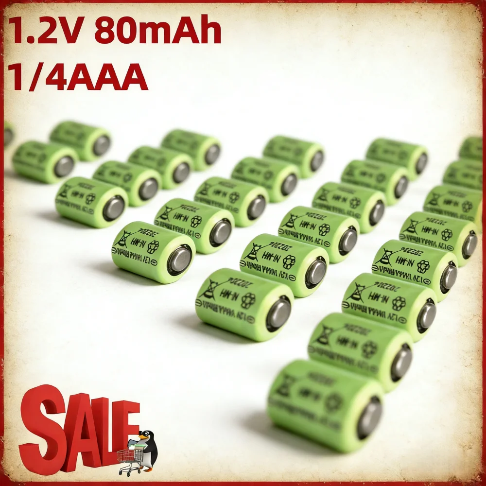 Batería NiMH recargable 1/4AAA 1.2V 80mAh - imagen 4