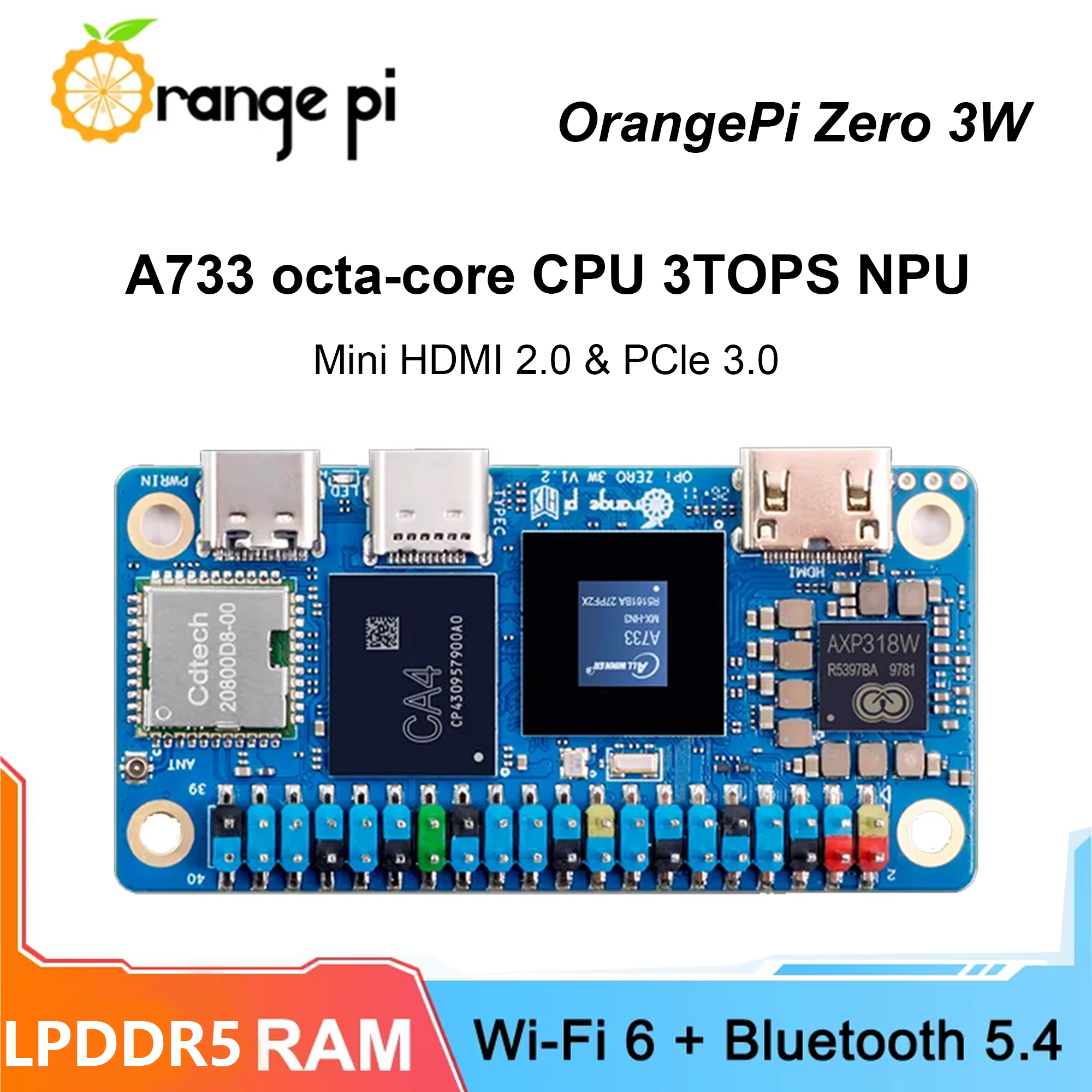 Placa de desarrollo Orange Pi Zero con ventilador, WiFi y Bluetooth - imagen 4