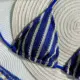 Bikini vintage de punto a rayas con lazo para mujer - imagen 4