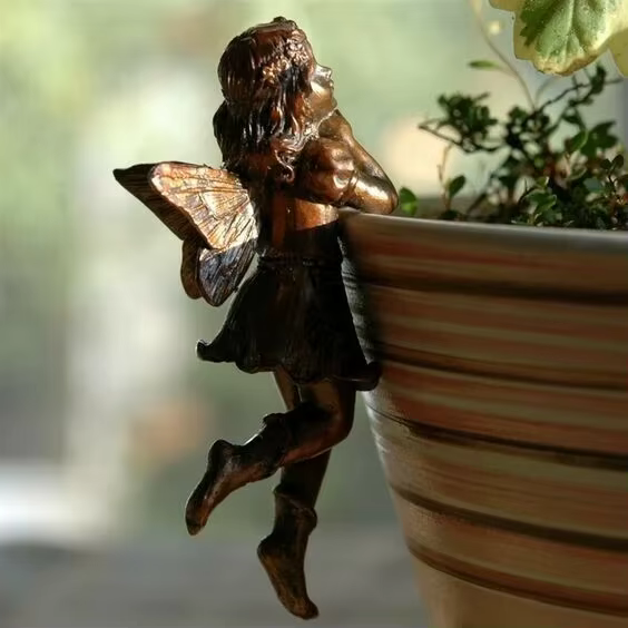 Taza Colgante Niña Ángel – Decoración en Resina con Hadas y Flores - imagen 2