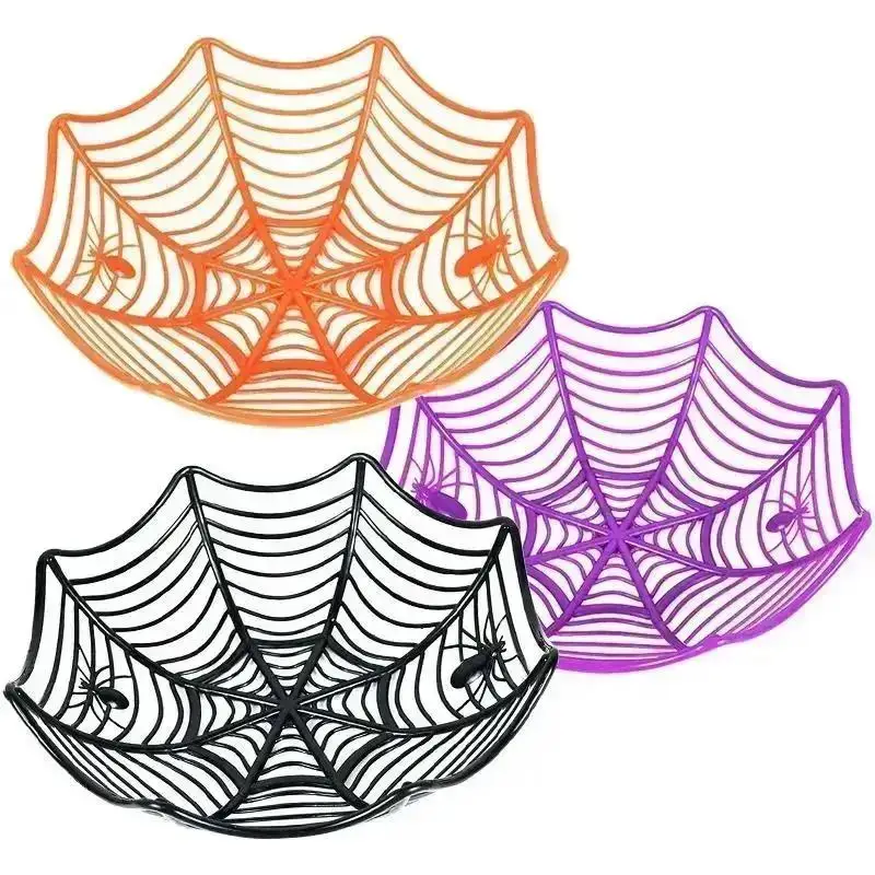 Cesta de drenaje para frutas Halloween con diseño telaraña - imagen 3