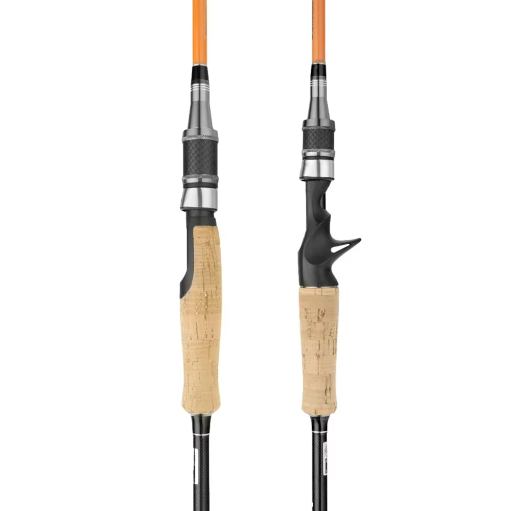 Caña spinning baitcasting M/MH fibra carbono ultraligera trucha carpa - imagen 4