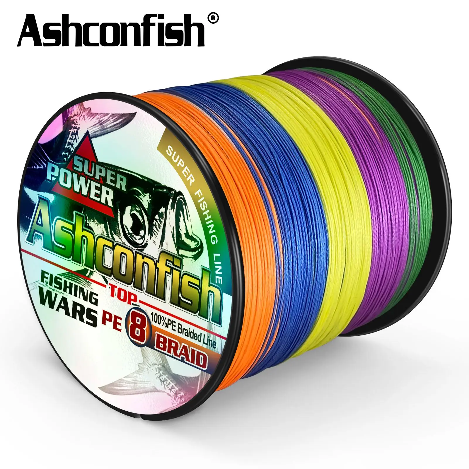 Ashconfish Línea trenzada PE 8 hebras – Sedal de alta resistencia - imagen 4