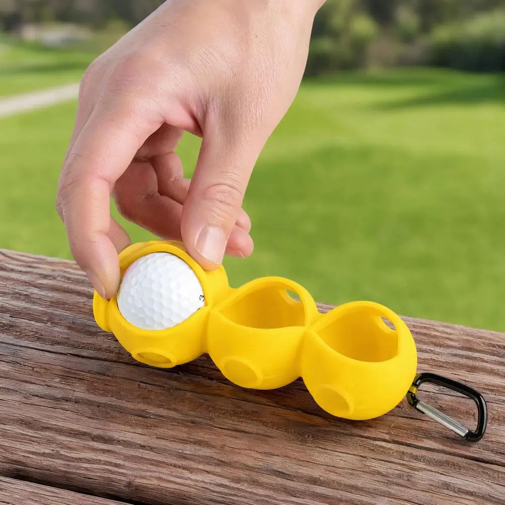 Soporte de silicona para pelotas de golf con mosquetón y funda - imagen 4