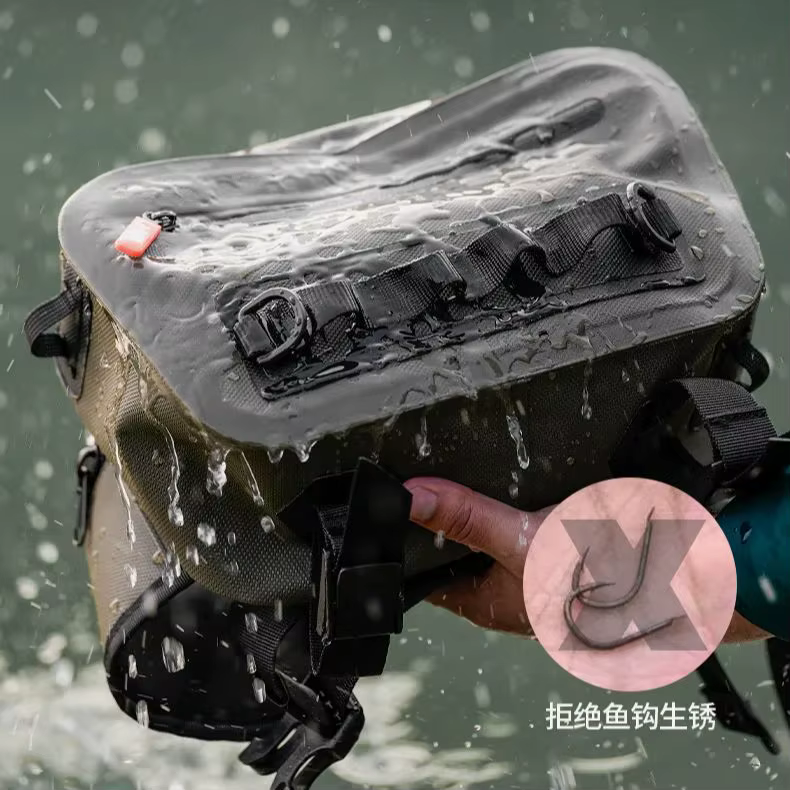 Mochila de pesca impermeable con compartimentos para señ - imagen 4