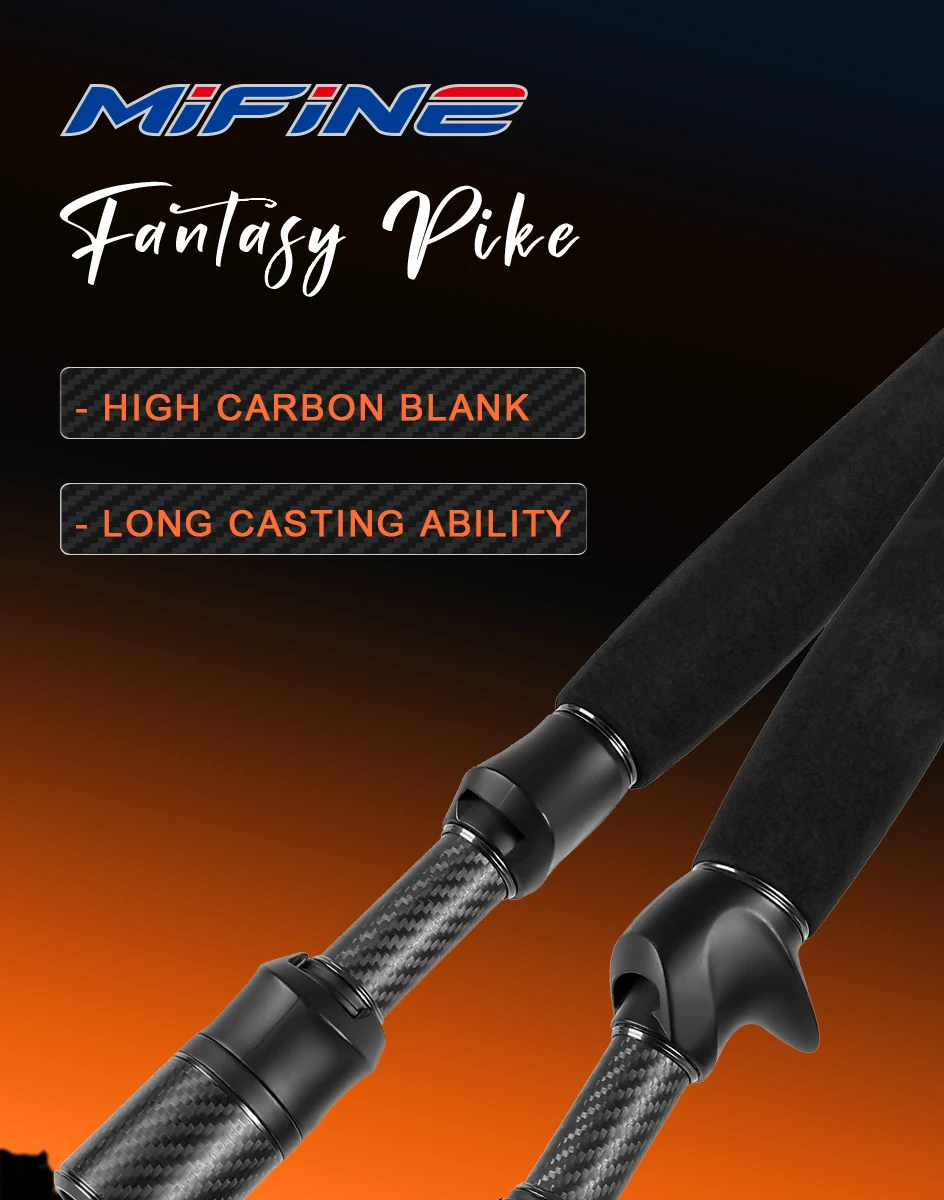 Caña Mifine FANTASY PIKE completa con detalles de construcción