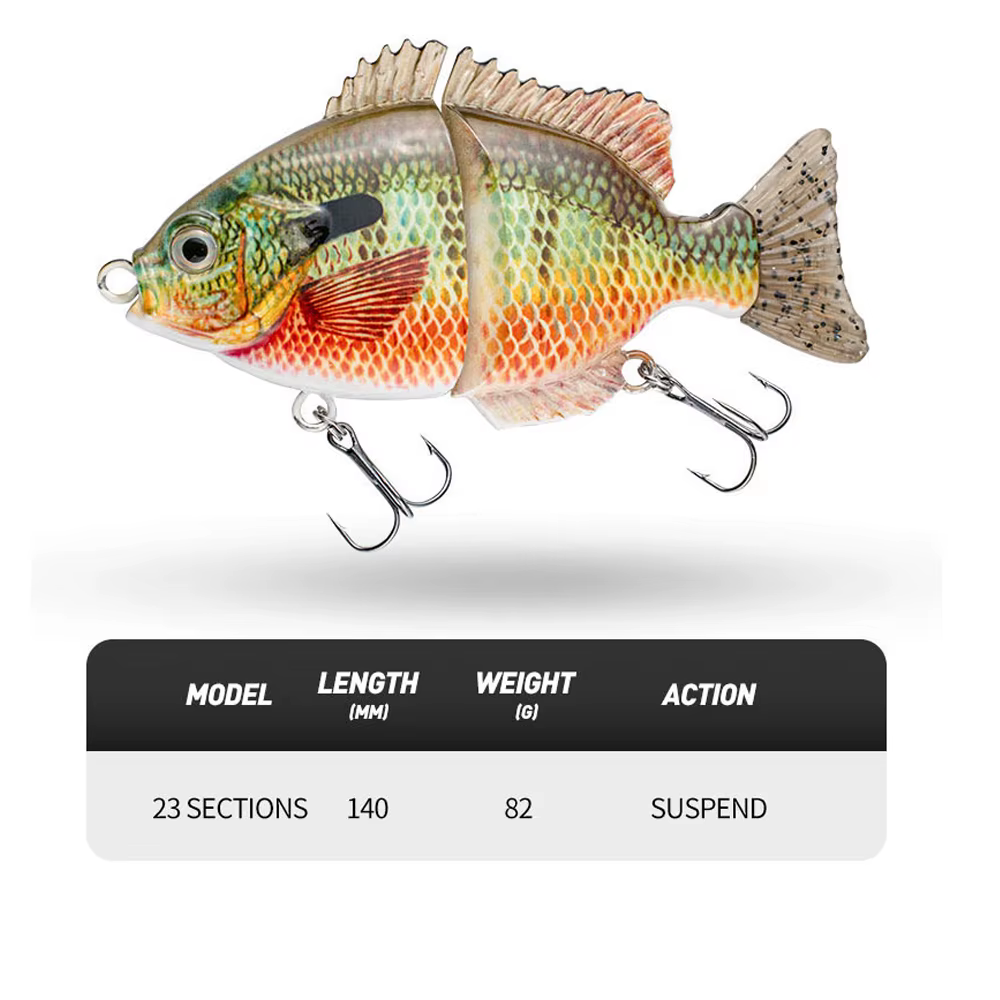 Swimbait articulado Bionic – Señuelo suspensión para lucio 140mm - imagen 3