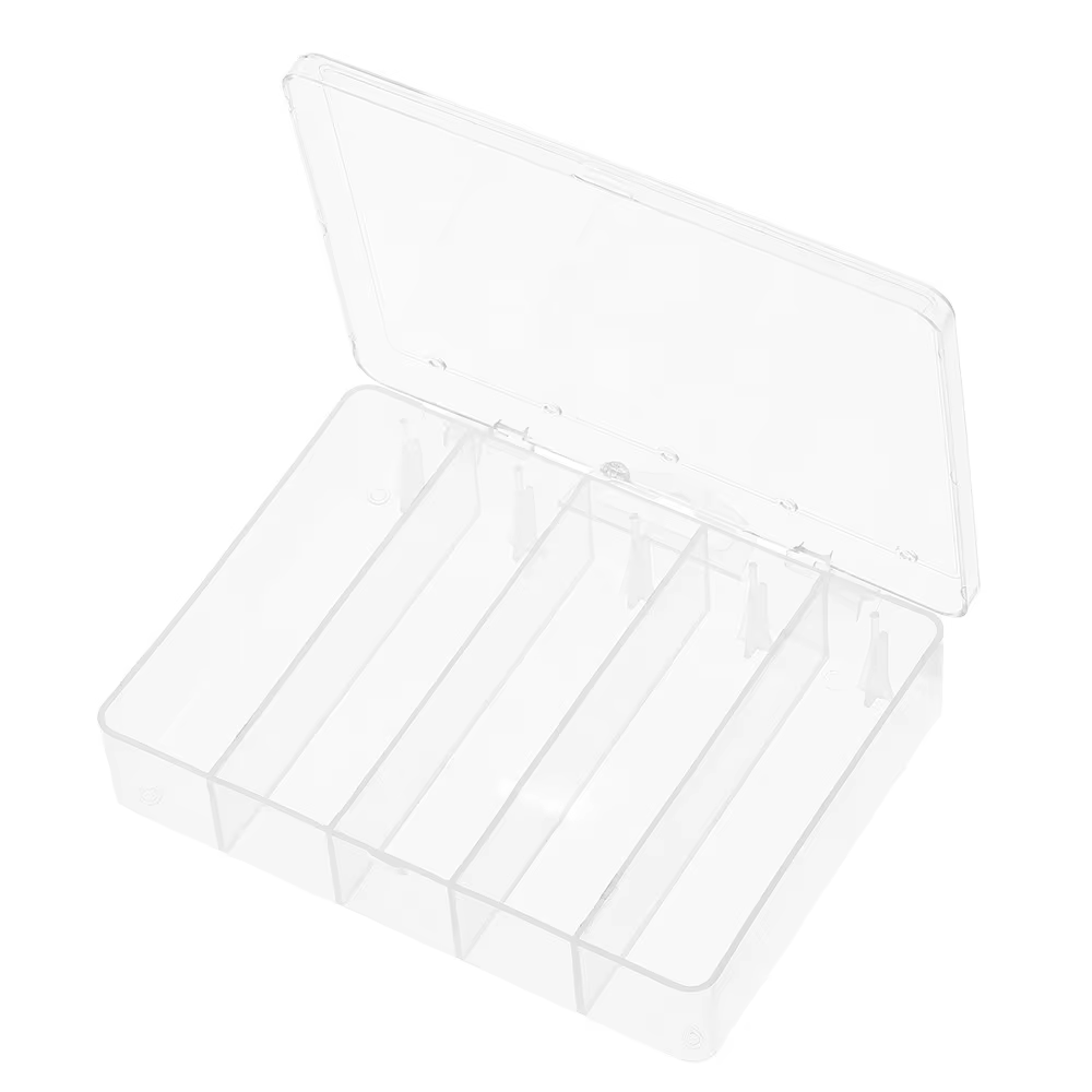 Caja de pesca transparente con compartimentos para anzuelos - imagen 2
