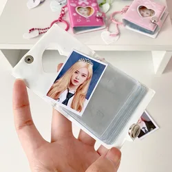 Álbum de fotos portátil con llavero y cierre a presión mariposa